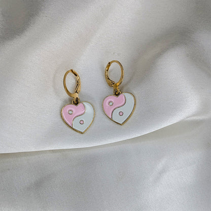 Stylish Designer Heart Theme Earrings Combo Pack of 9 For Girls & Women