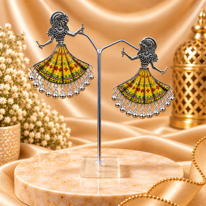 Oxidized Garba Dancer Drop Earrings for Girls & Women's