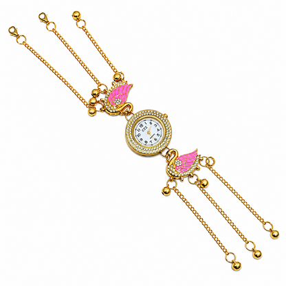 Swan Crystal Kashmiri Watch for Women & Girls