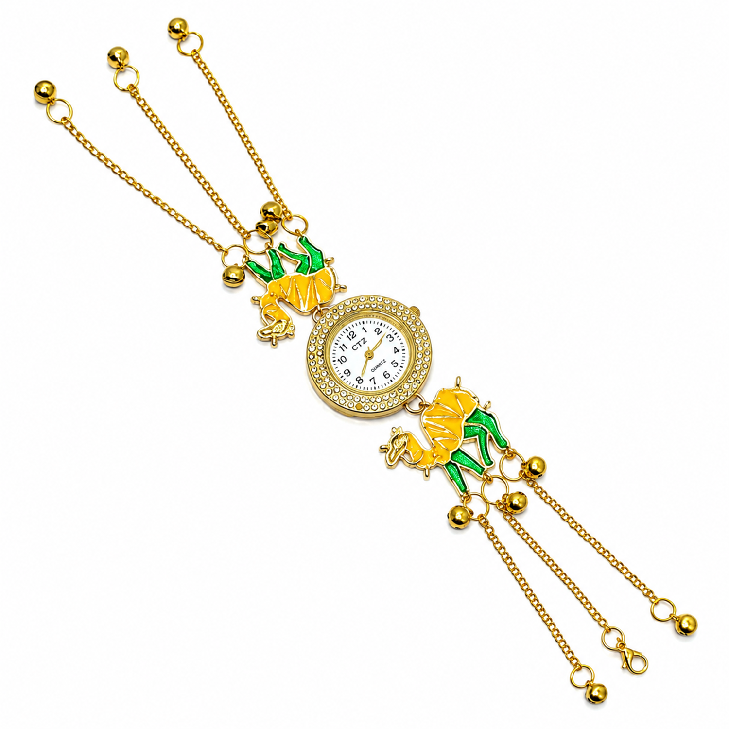 Camel Design Enamel Floral Kashimiri Watch for Women & Girls