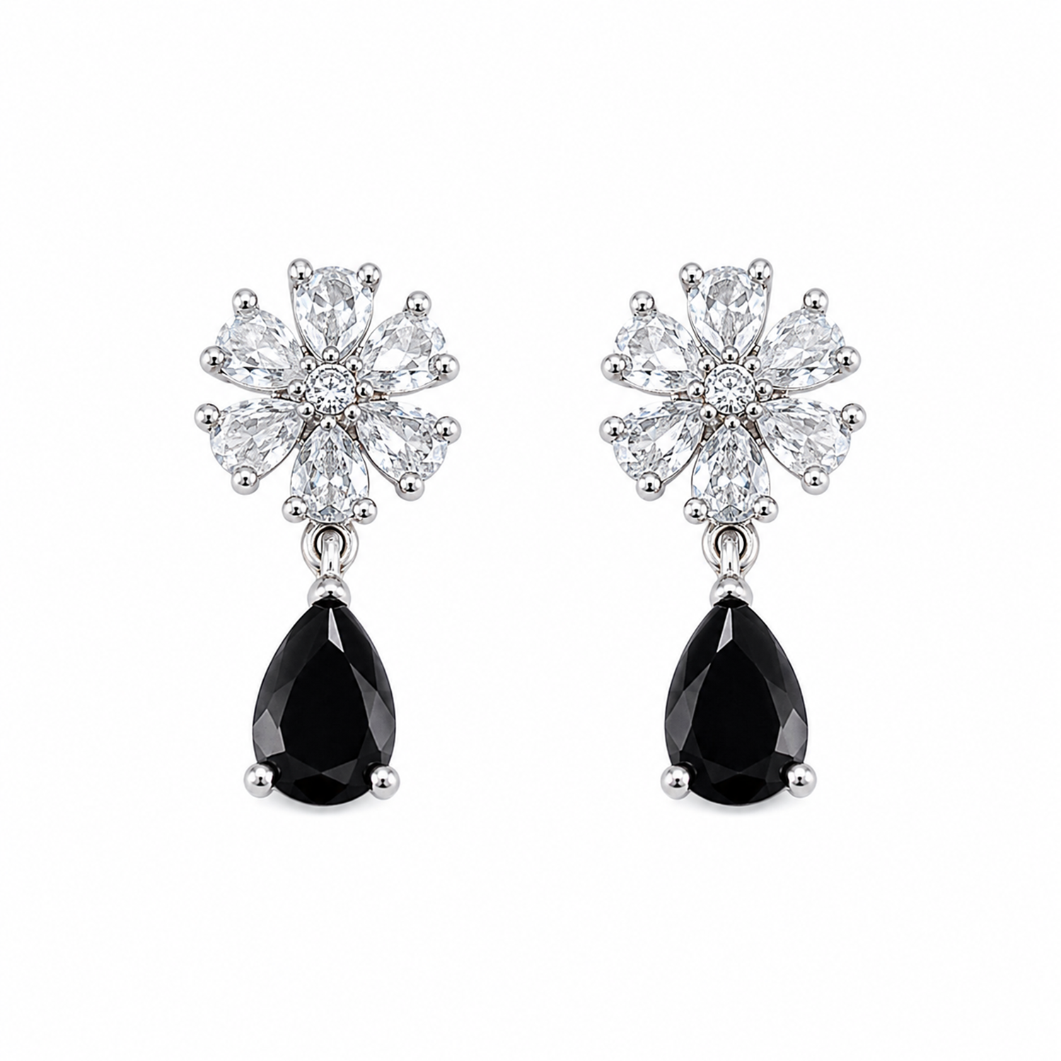 Trendy Elara Teardrop Floral Stud Earrings for Girls & Women's