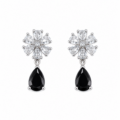 Trendy Elara Teardrop Floral Stud Earrings for Girls & Women's