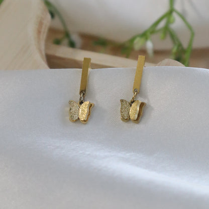 18K Gold Plated Butterfly Earrings -Trio Bliss Set (Anti Tarnish)