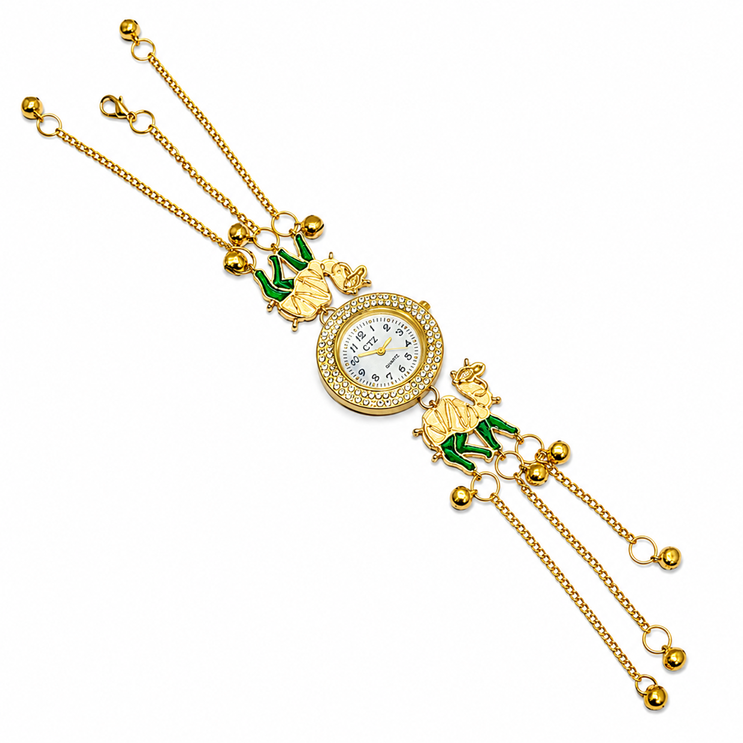 Camel Design Enamel Floral Kashimiri Watch for Women & Girls
