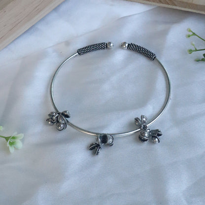 Oxidised Silver Ghungroo Cuff Anklets
