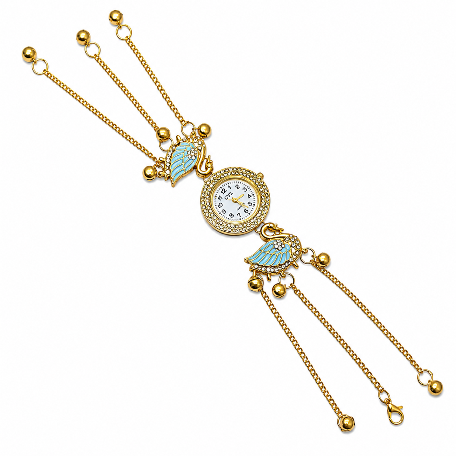 Swan Crystal Kashmiri Watch for Women & Girls