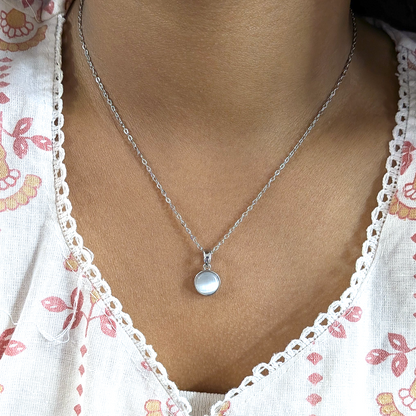 Gold Plated Moonstone Pendant Necklace for Women & Girls
