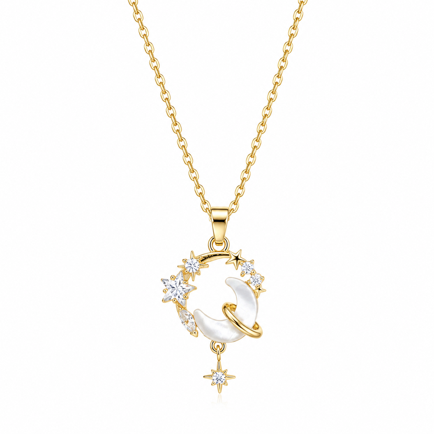 Twinkle Star & Luminous Moon Pendant for Girls & Women's