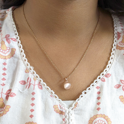Gold Plated Moonstone Pendant Necklace for Women & Girls
