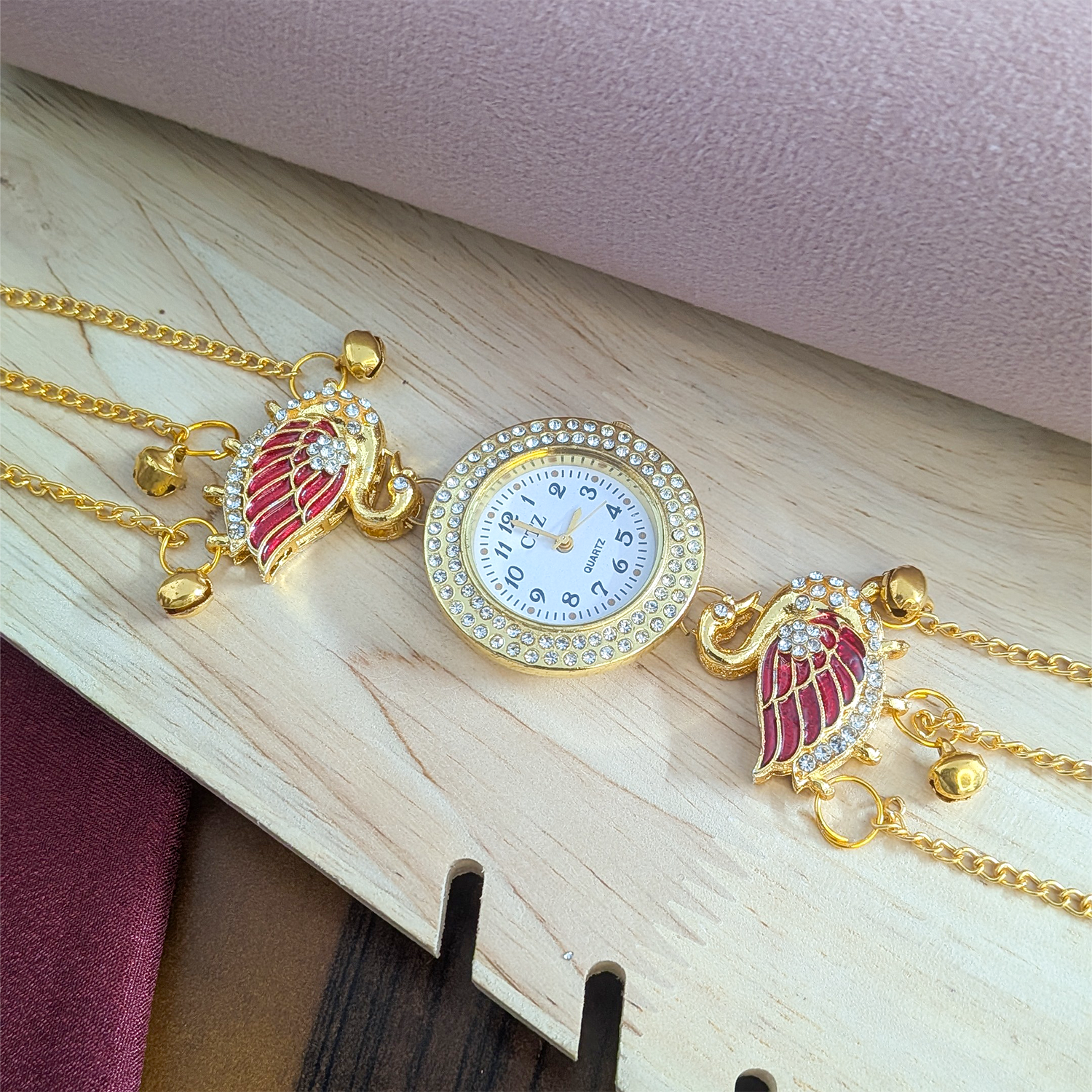 Swan Crystal Kashmiri Watch for Women & Girls