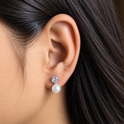 Classic White Pearl Earrings for Girls & Women