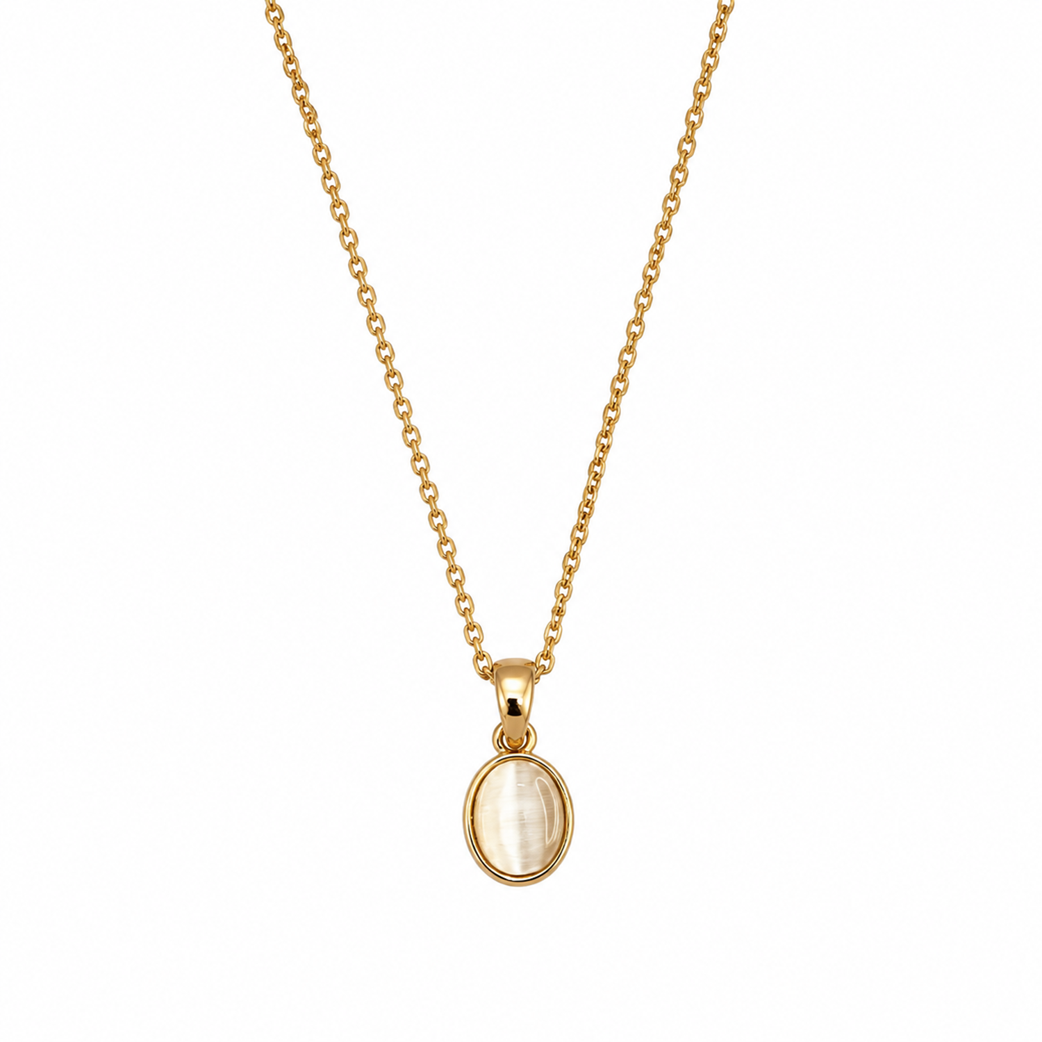Pearl Bazel Pendant Necklace With Chain for Women & Girls