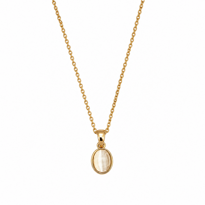 Pearl Bazel Pendant Necklace With Chain for Women & Girls
