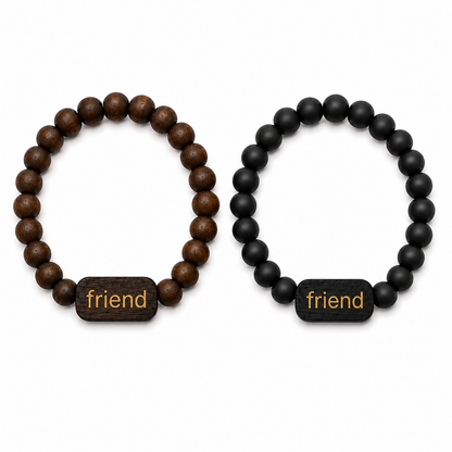 Round Natural Beaded Friendship Day Bracelets for Kids, Boys & Girls