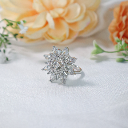 Sparkling Serenity American Diamond Ring