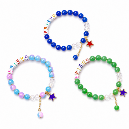 Colorful Star Charm Friendship Day Bracelets for Kids, Boys & Girls