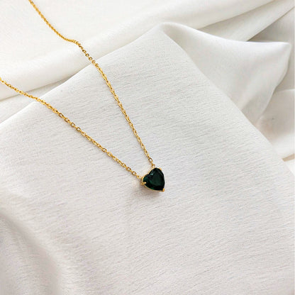 Midnight Heart Minimalist Pendant For Girls & Women