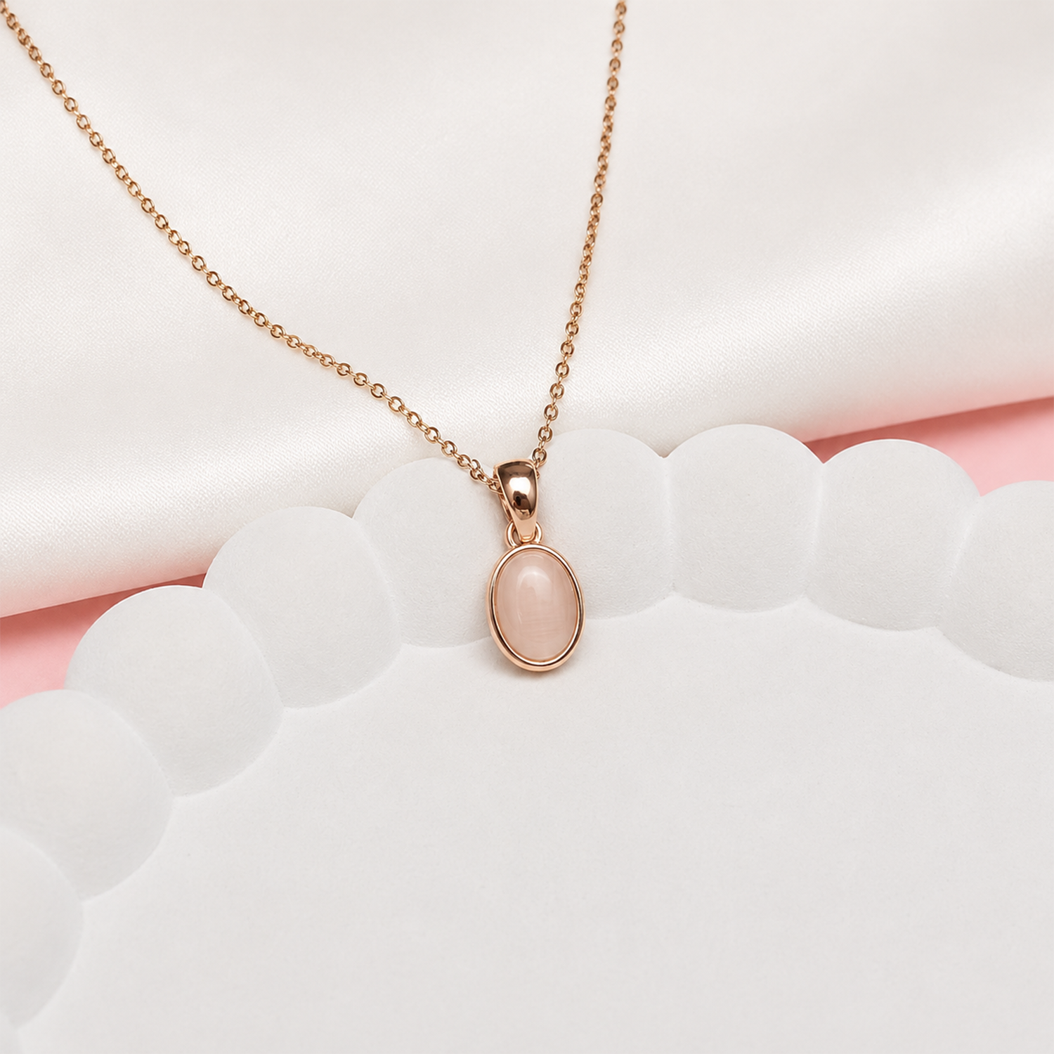 Pearl Bazel Pendant Necklace With Chain for Women & Girls