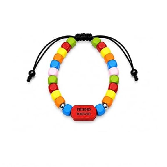 Round Square Beaded Bracelet Friendship Day Bracelets | Single Piece