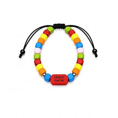 Round Square Beaded Bracelet Friendship Day Bracelets | Single Piece