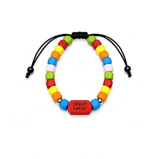 Round Square Beaded Bracelet Friendship Day Bracelets | Single Piece