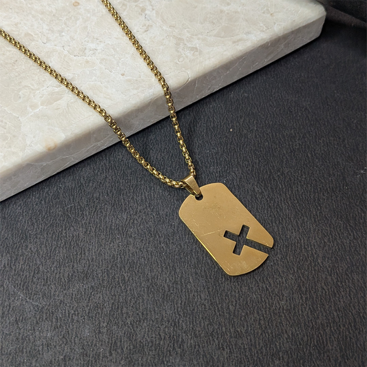 Cut-Out Cross Pattern Pendant For Men & Boys