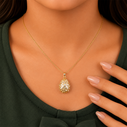 Filigree Teardrop Pendant for Girls & Women's