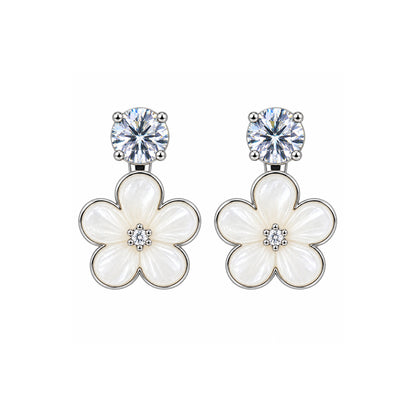 Elegant Crystal Floral Drop Earrings for Girls & Women's