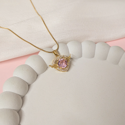 Angel Wings Central Stone Pendant for Girls & Women's