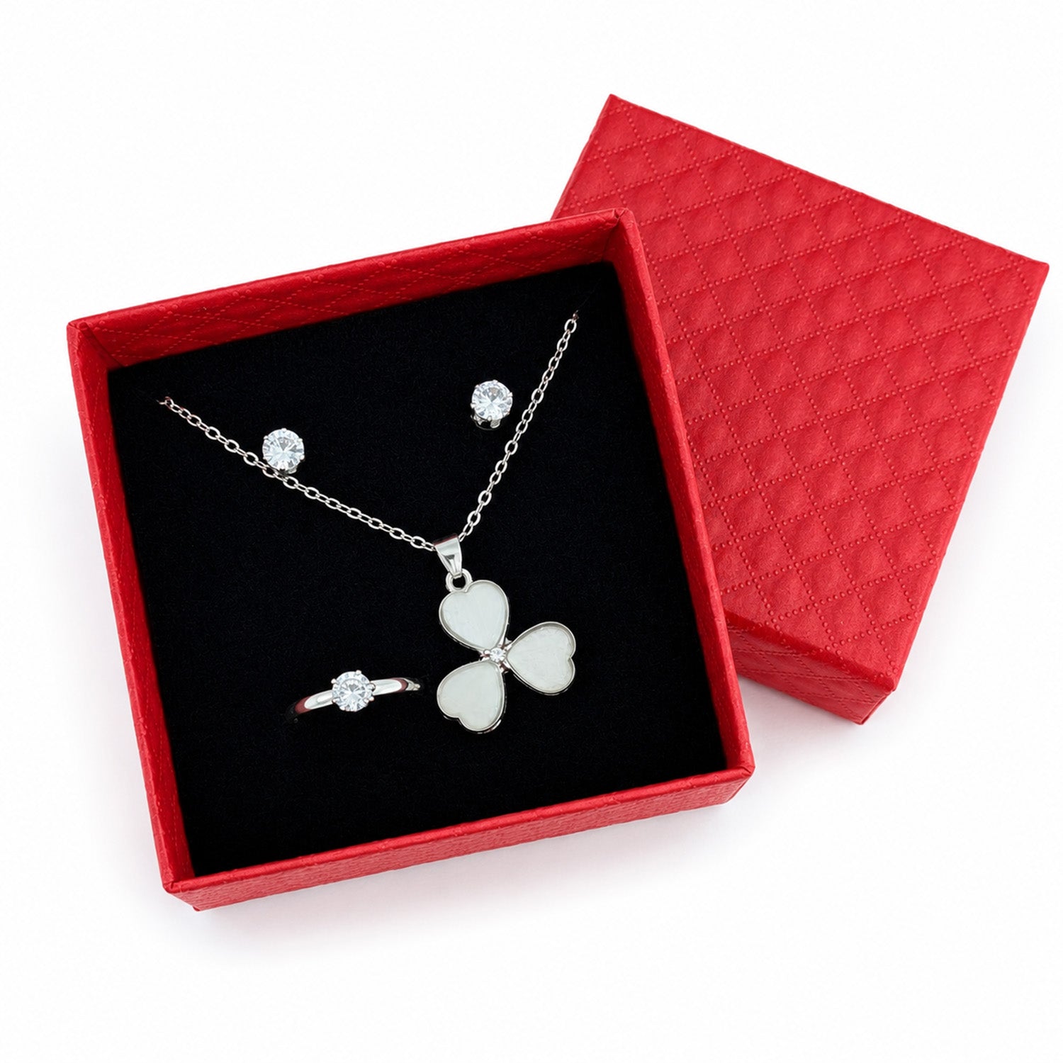 Elegant Crystal-Inspired Butterfly Jewelry Gift Set for Women