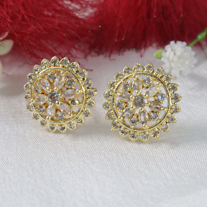 Sparkling Bloom American Diamond Earrings