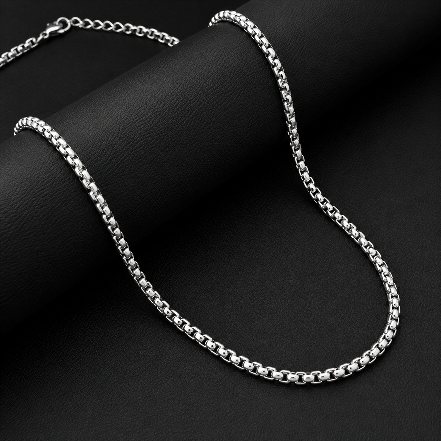 Stylish Twisted Box Link Design Stainless Steel Chain For Men & Women