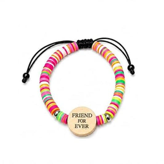 Colorful Round Rubber Beaded Bracelet Friendship Day Bracelets | Single Piece