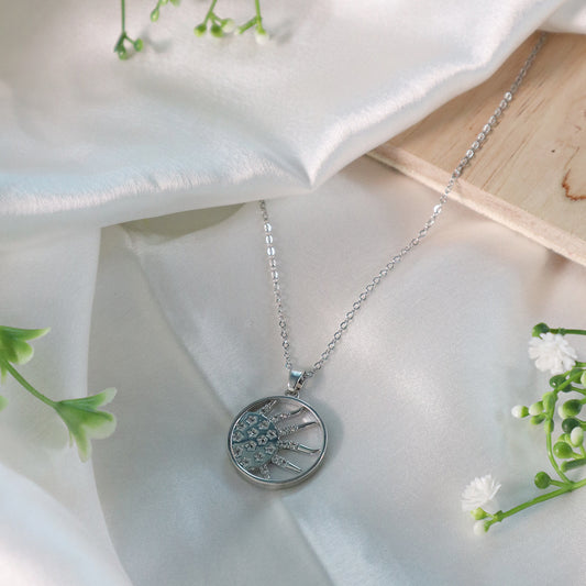 Silver Sterling Sun Pendant Necklace (Anti Tarnish)