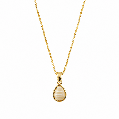 Pearl Bazel Pendant Necklace With Chain for Women & Girls