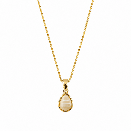 Pearl Bazel Pendant Necklace With Chain for Women & Girls