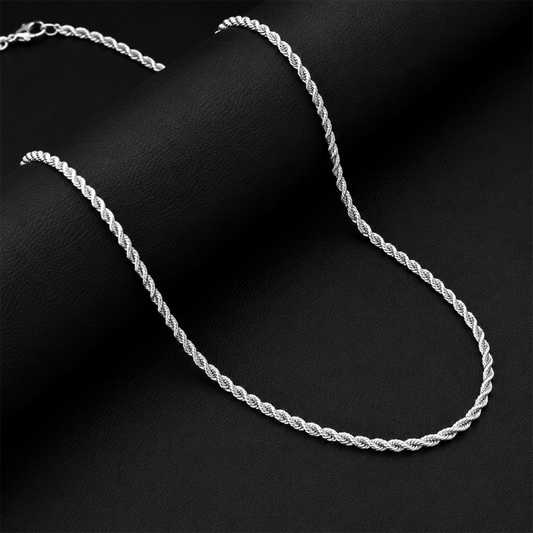 Stylish Metal Rope Design Stainless Steel Chain For Men & Women