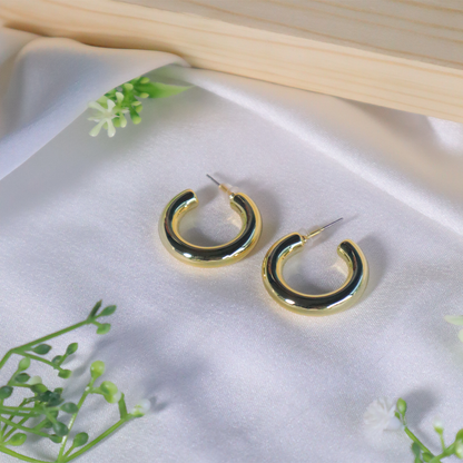18K Gold-Plated Radiant Dome Earrings