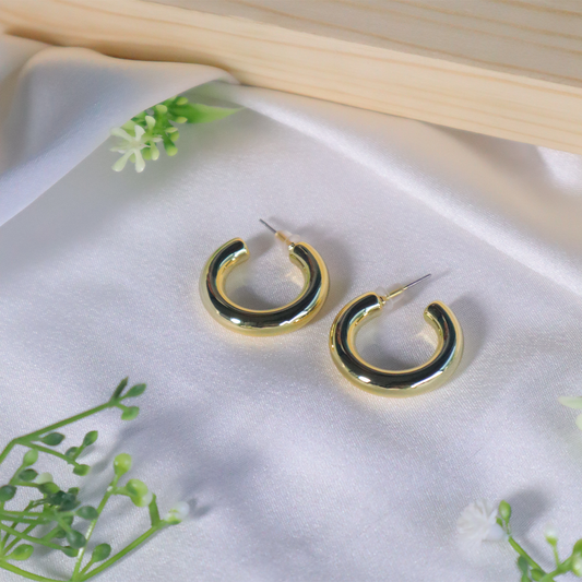 18K Gold-Plated Radiant Dome Earrings