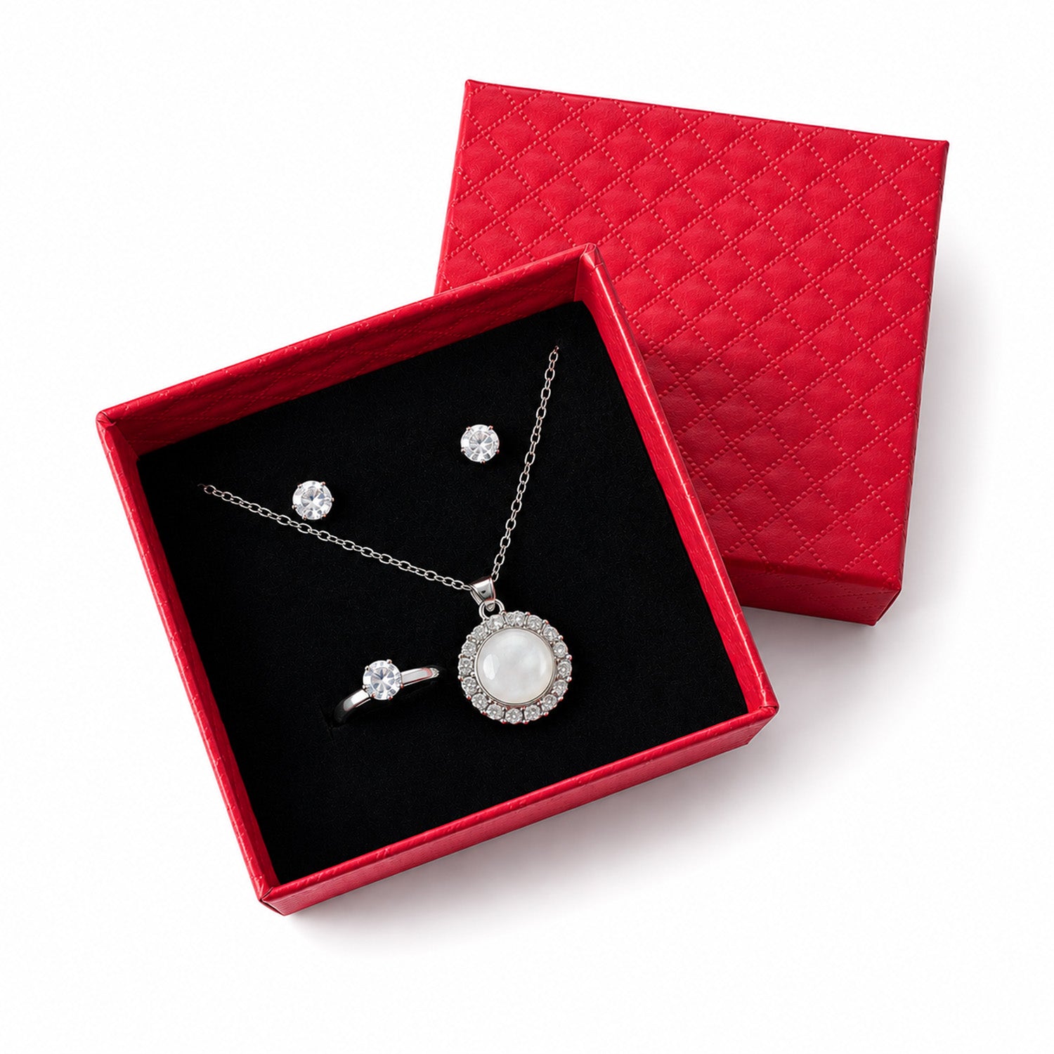 Round Pearl-Style Jewelry Gift Set for Women