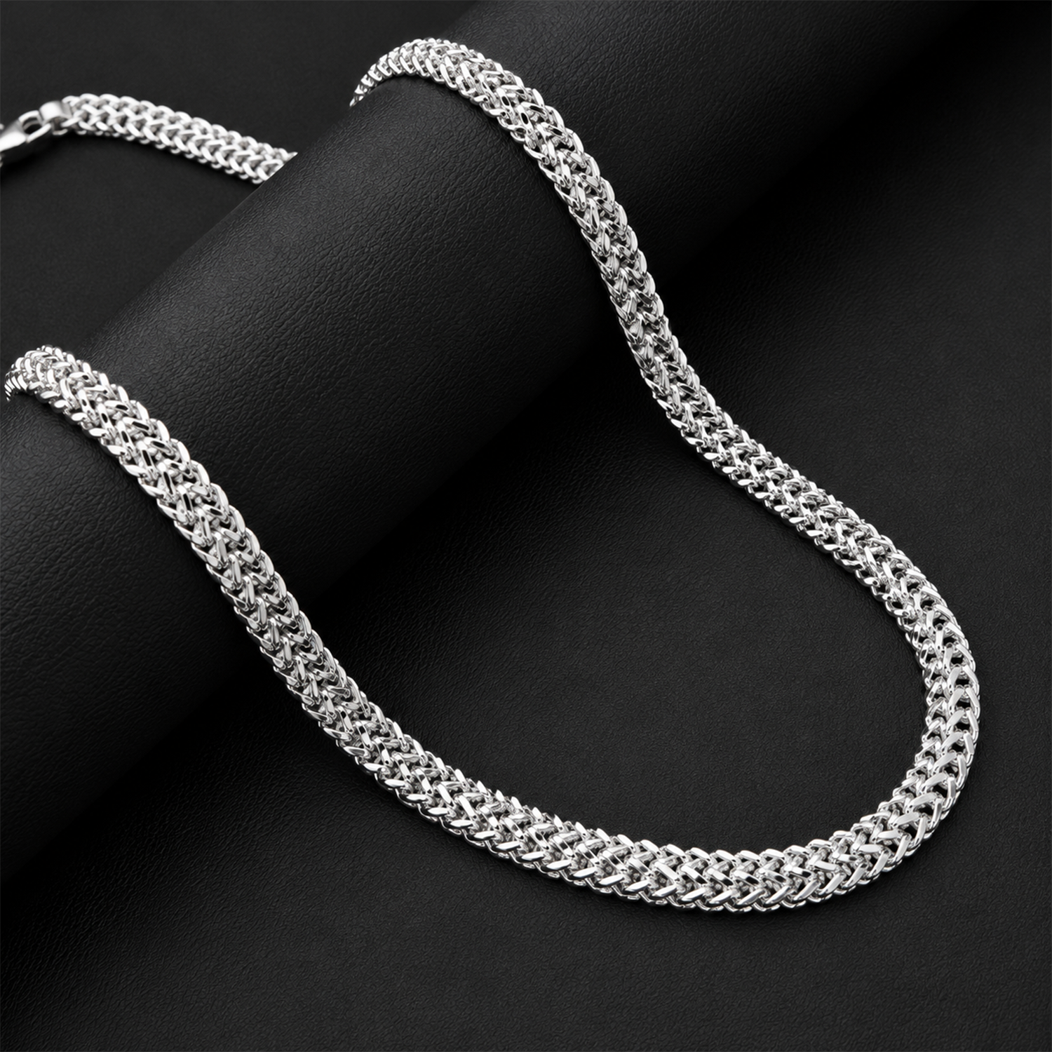 Square Box Interlink Stainless Steel Chain for Men & Women