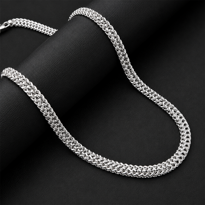 Square Box Interlink Stainless Steel Chain for Men & Women