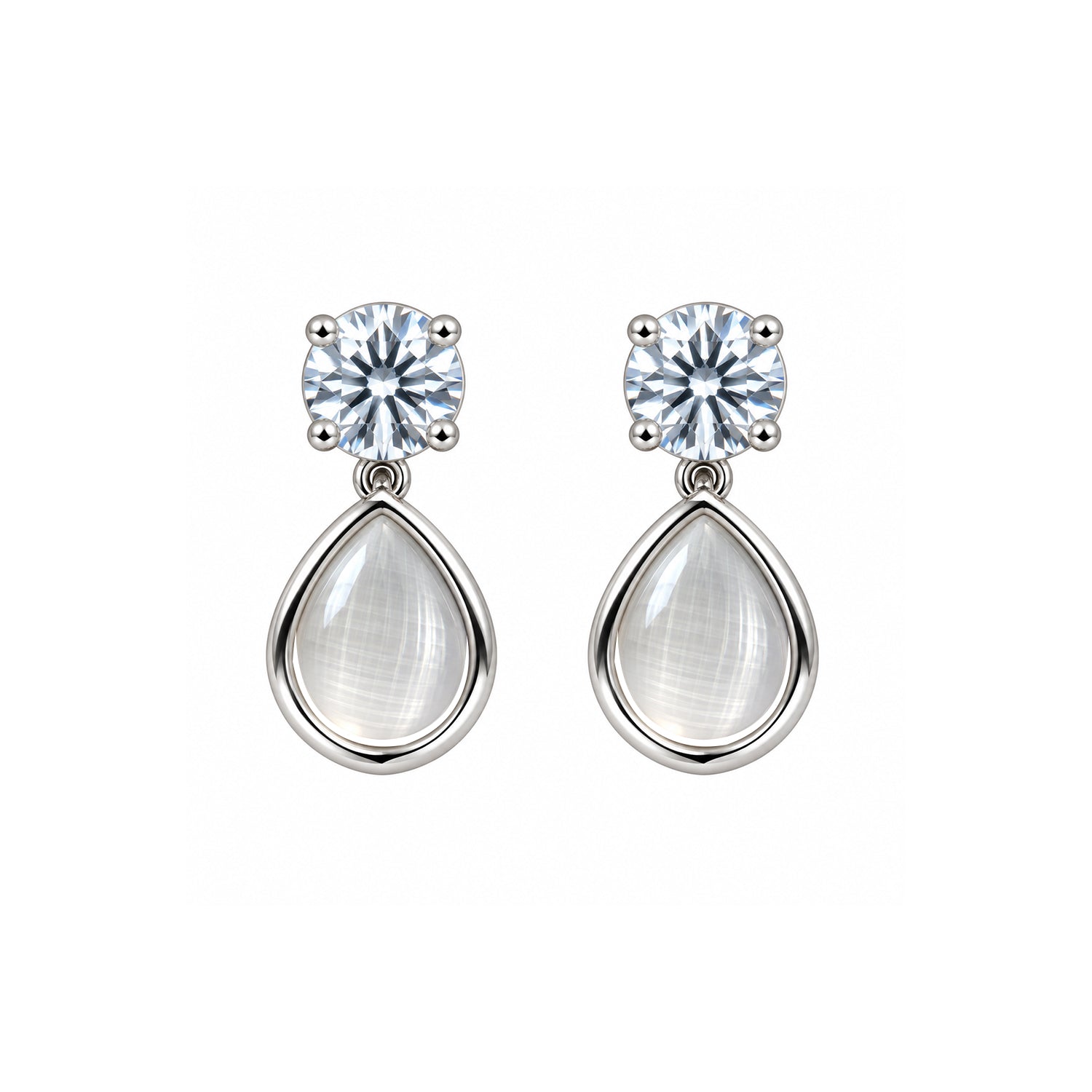 Sparkling Cubic Teardrop Earrings for Girls & Women's