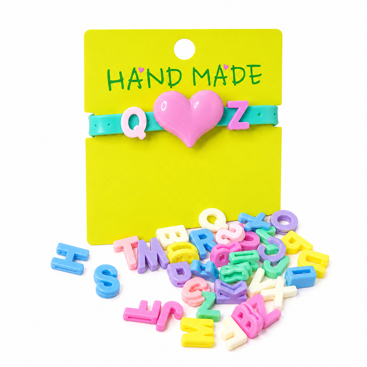 Cute Pink Big Heart Friendship Day Band for Kids, Boys & Girls