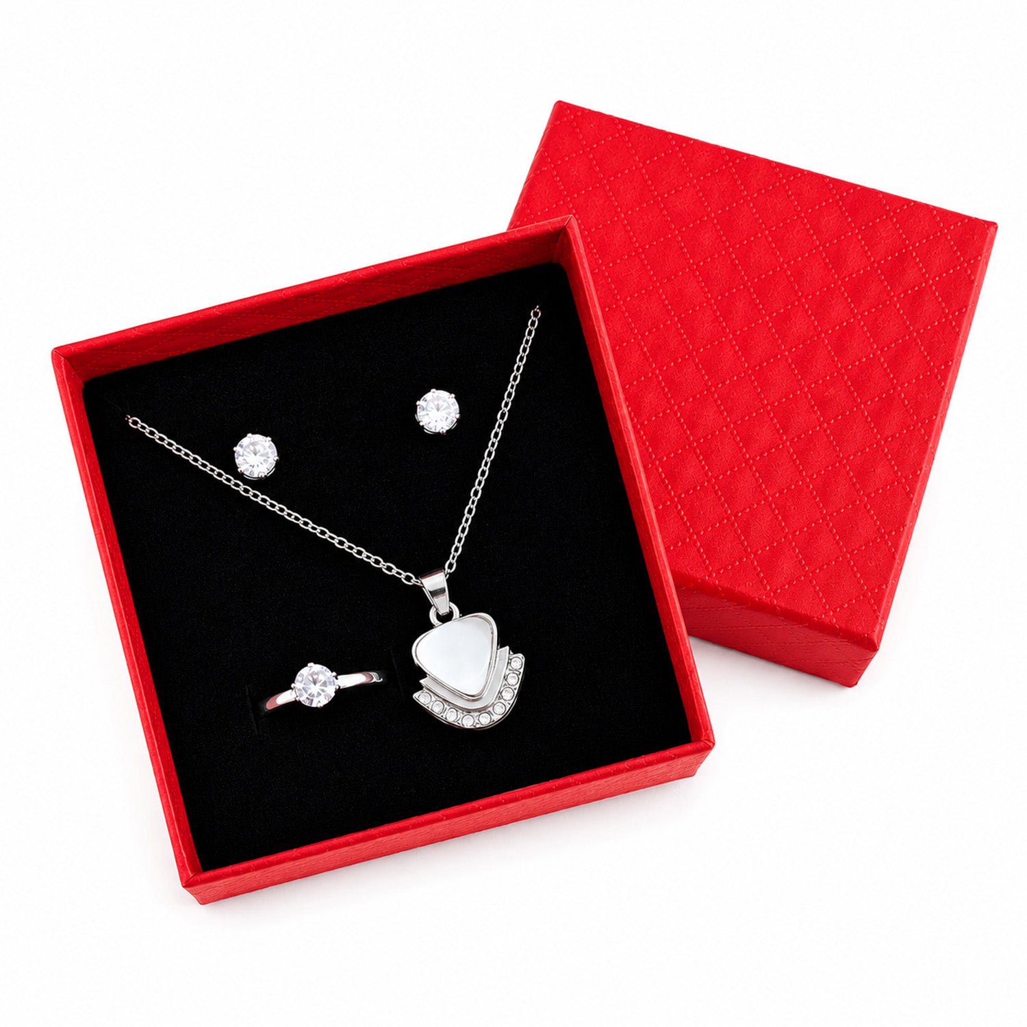 Heart Pendant Jewellery Set for Women & Girls