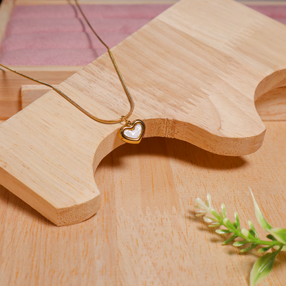 18K Gold Plated Little Heart Enamel Pendant