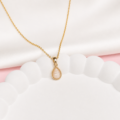 Pearl Bazel Pendant Necklace With Chain for Women & Girls