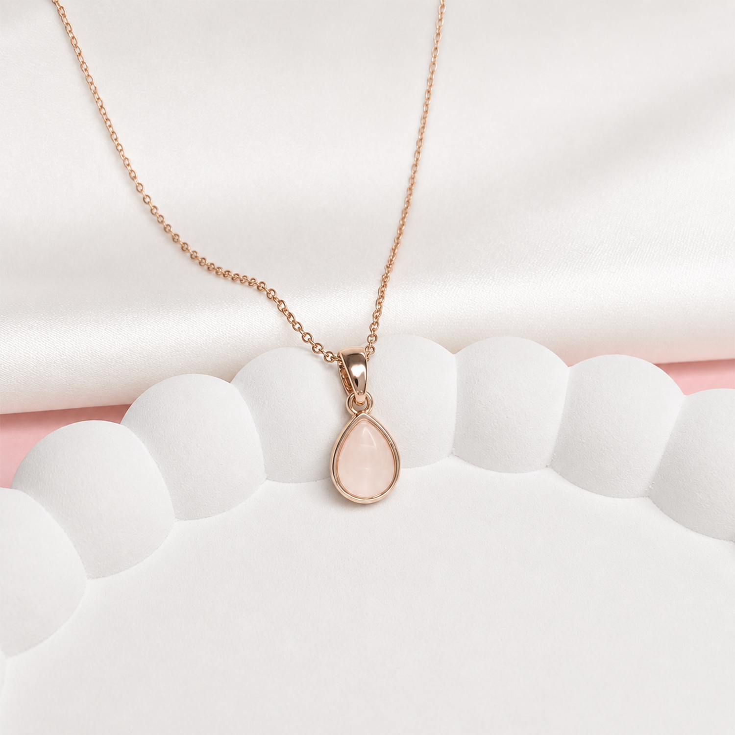 Pearl Bazel Pendant Necklace With Chain for Women & Girls