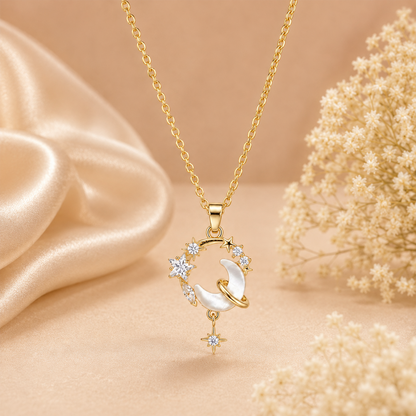 Twinkle Star & Luminous Moon Pendant for Girls & Women's