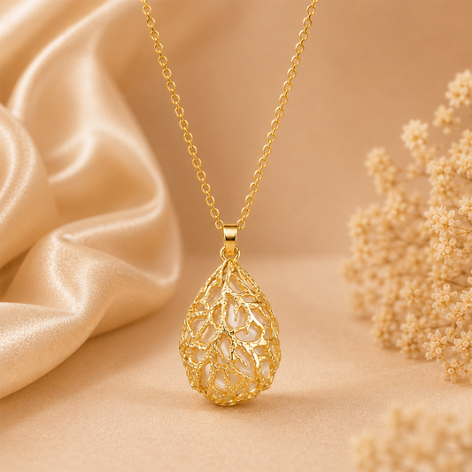 Filigree Teardrop Pendant for Girls & Women's